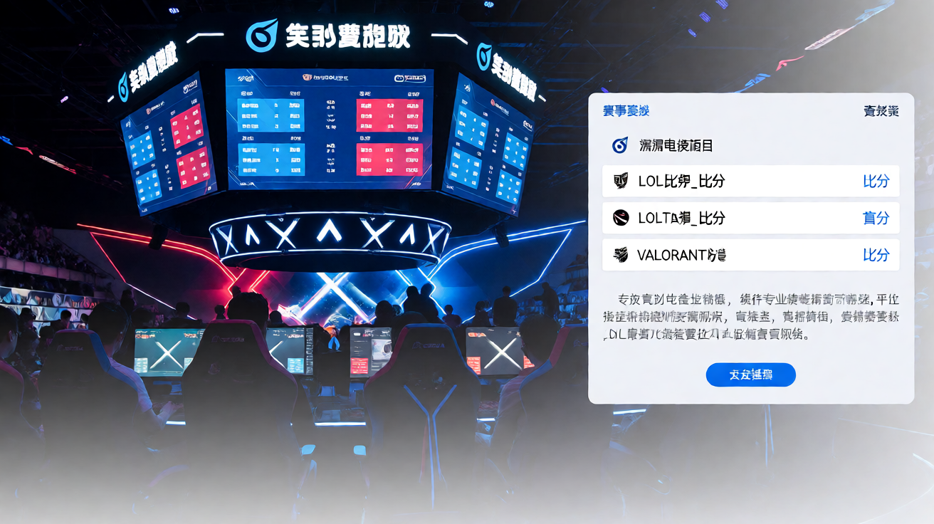 电竞比赛场馆内多屏显示实时比分数据的场景